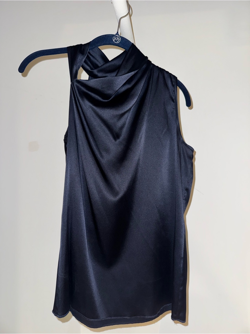 Nili Lotan :Alex top 
100% silk charmeuse Navy